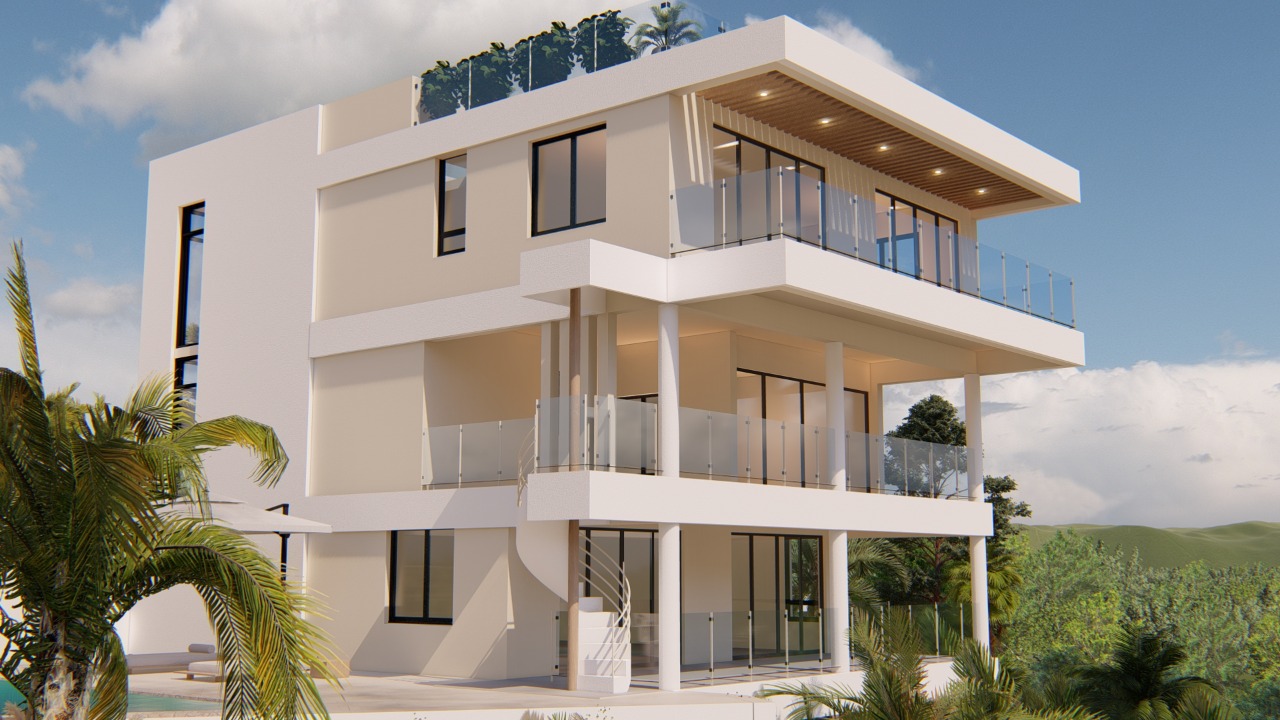Beautiful New 4 Bedroom Hill Top Villa with Ocean Views in Las Terrenas, V5