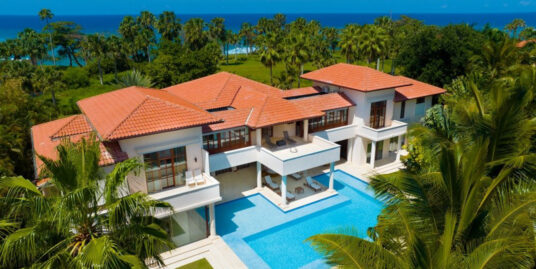 Stunning 7-Bedroom Caribbean Villa with Exclusive Amenities in Prestigious Beachfront Community