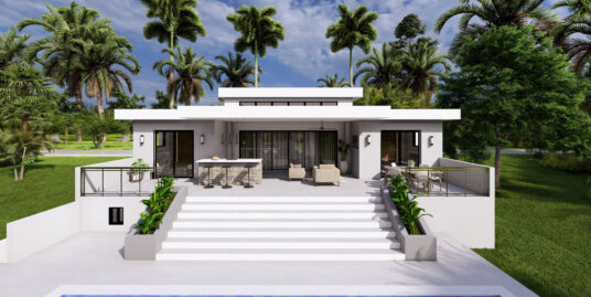 Luxurious Customizable Villa Designed for Sloping Lots – Seamlessly Integrated with Nature