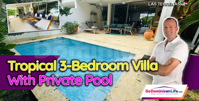 Captivating 3-Bedroom Villa with Private Pool – Steps from Popi Beach in Las Terrenas