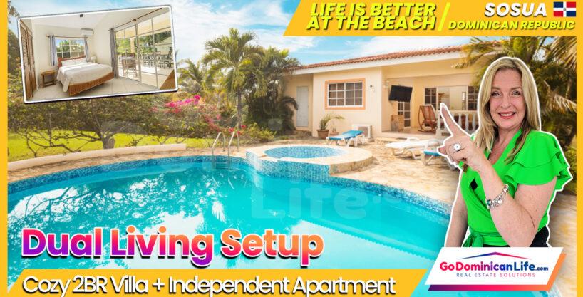 Cozy 2-BED / 2-BATH Villa With Separated 1-BED Apartment