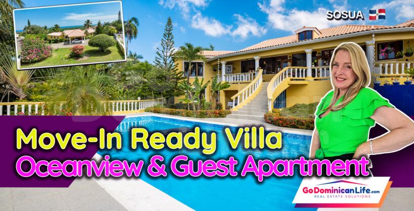 Stunning Ocean View Luxury Villa with Guest Apartment in Gated Sosúa Community