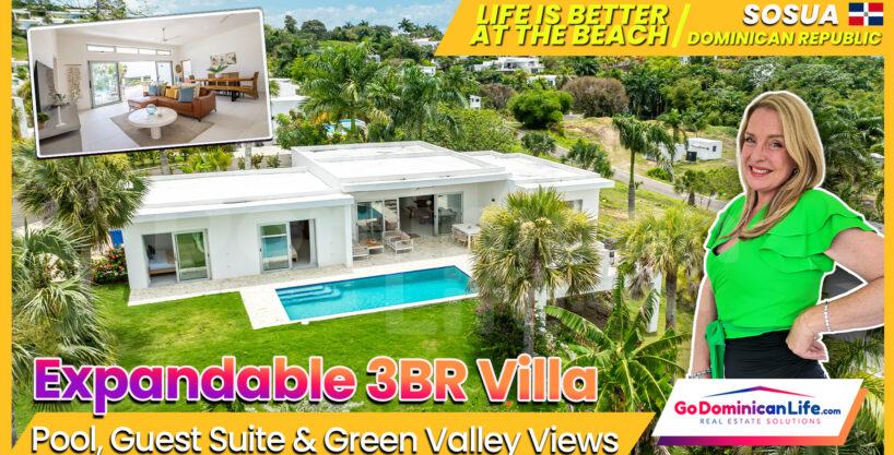 Modern 3-Bed Villa with Expansion Potential, Pool & Ocean Views